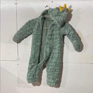 Koala Kids Fuzzy Green Dinosaur Footie